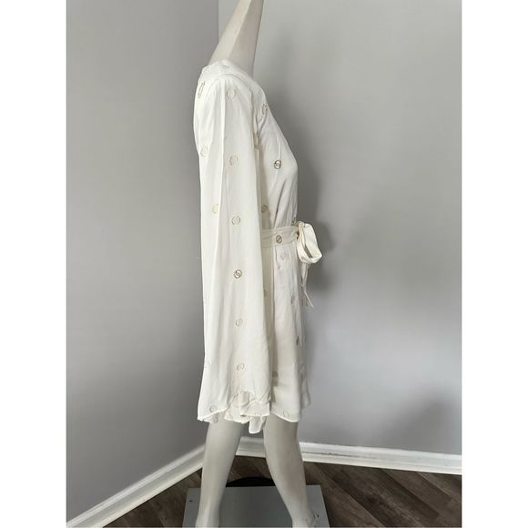 Stella McCartney Metallic Long-Sleeve Minidress US 2 $1850 - Picture 9 of 12